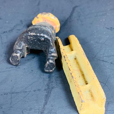 LOT 112: Collection of Cast Iron Amish Figurines and Salt and Pepper Shakers, and Vintage Pencil Sharpeners