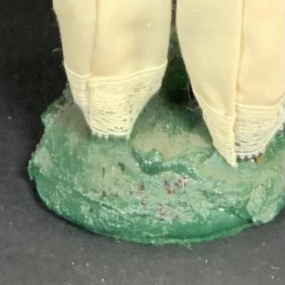 LOT 114: Set of 3 Byers' Choice Carolers - Two (2) Children From 1982 with Signed Bases and a Ginger Bread Seller and Stand from 1996