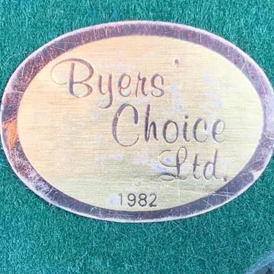 LOT 114: Set of 3 Byers' Choice Carolers - Two (2) Children From 1982 with Signed Bases and a Ginger Bread Seller and Stand from 1996