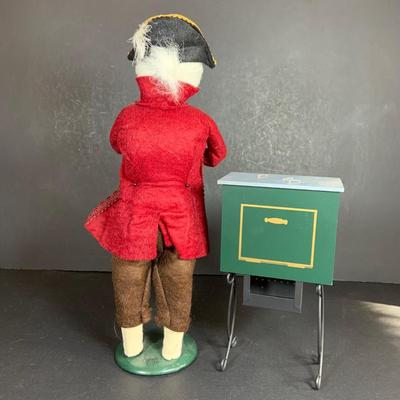 LOT 114: Set of 3 Byers' Choice Carolers - Two (2) Children From 1982 with Signed Bases and a Ginger Bread Seller and Stand from 1996