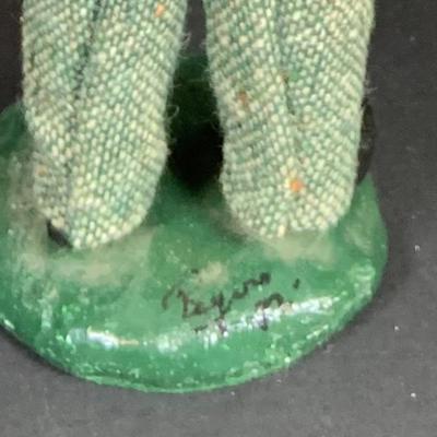 LOT 114: Set of 3 Byers' Choice Carolers - Two (2) Children From 1982 with Signed Bases and a Ginger Bread Seller and Stand from 1996