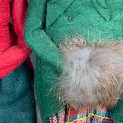 LOT 115: Collection of Four (4) Vintage Byers Choice Caroler Two (2) Women with Muff Hand Warmers and Two (2) Men with Sheet Music all...