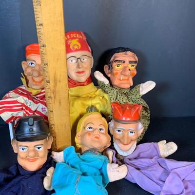 LOT 117: Collection of Children's Hand Puppet with Plastic Character Faces