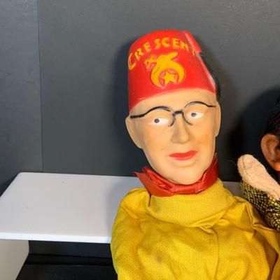 LOT 117: Collection of Children's Hand Puppet with Plastic Character Faces