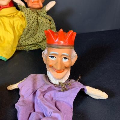 LOT 117: Collection of Children's Hand Puppet with Plastic Character Faces