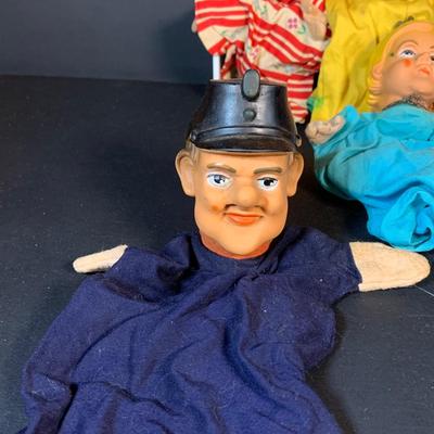 LOT 117: Collection of Children's Hand Puppet with Plastic Character Faces