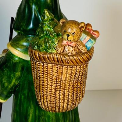 LOT 118: Collection of Irish Santas Including Danbury Mint "Irish Santa" , Lefton Christmas In Killerney Music Box and More