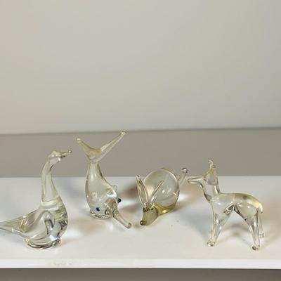 LOT 119: Beautiful Spun Glass Ornaments, Including Christmas Tree, Pulled Glass Animals, Blown Glass Ornaments and More