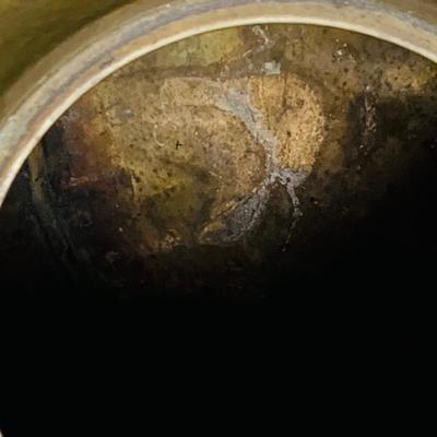 LOT 122: Pony Express Tobacco Brass Spittoon