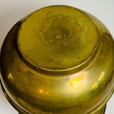 LOT 122: Pony Express Tobacco Brass Spittoon