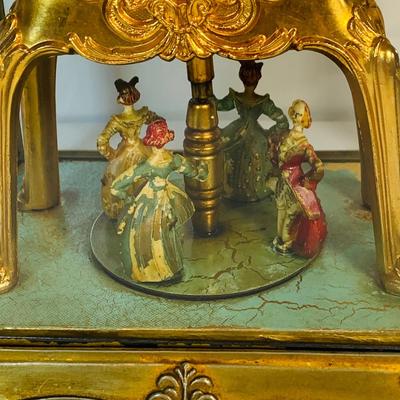 LOT 123: Vintage Electric United Motion Mantle Clock Model No. 990 Victorian Dancers