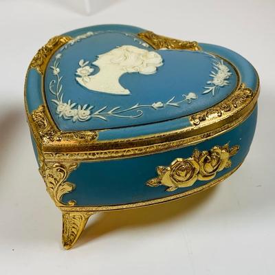 LOT124: Collection of VIntage Victorian Inspired Music Boxes/Trinket Boxes - San Francisco Music Box Co "Lara's Theme" Pop...