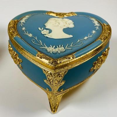 LOT124: Collection of VIntage Victorian Inspired Music Boxes/Trinket Boxes - San Francisco Music Box Co "Lara's Theme" Pop...