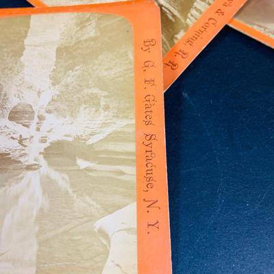 LOT 132: Antique Wood Stereoscope with Steroview Picture Cards of Victorian Christmas and More and Stereoview Scentic Pictures from...