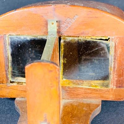 LOT 132: Antique Wood Stereoscope with Steroview Picture Cards of Victorian Christmas and More and Stereoview Scentic Pictures from...