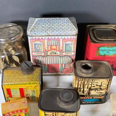 LOT 146: Collection of Vintage Tins, Spices and Kitchen Gadgets