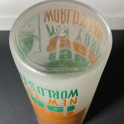 LOT 149: Collection of Seven 1964 - 1965 New York World's Fair Frosted Drinking Glasses / Barware