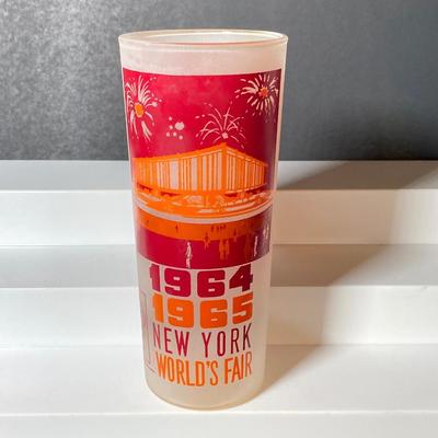 LOT 149: Collection of Seven 1964 - 1965 New York World's Fair Frosted Drinking Glasses / Barware