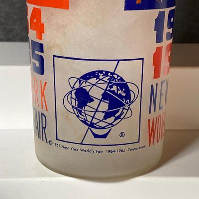 LOT 149: Collection of Seven 1964 - 1965 New York World's Fair Frosted Drinking Glasses / Barware