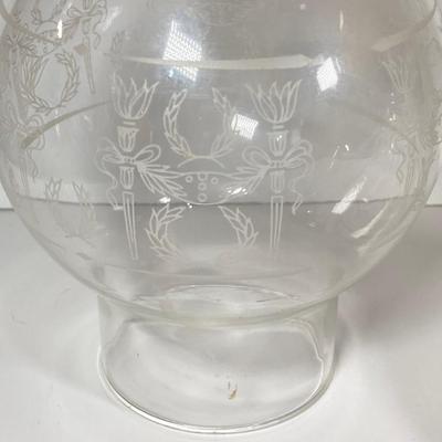 LOT 151: Pair of Vintage Tall Glass Oil Lamps