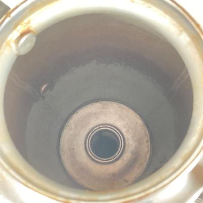 LOT 152: Vintage General Electric Toaster, Manning - Bowman Coffee Percolator, Butter Dish and West Bend Aluminum Cake Serving Tray