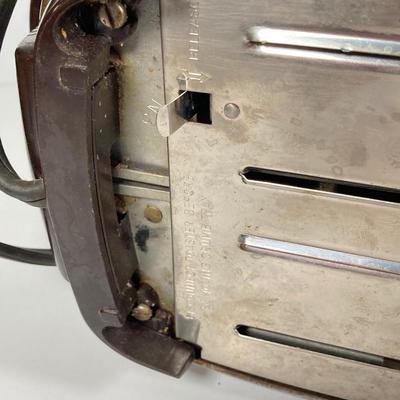 LOT 152: Vintage General Electric Toaster, Manning - Bowman Coffee Percolator, Butter Dish and West Bend Aluminum Cake Serving Tray