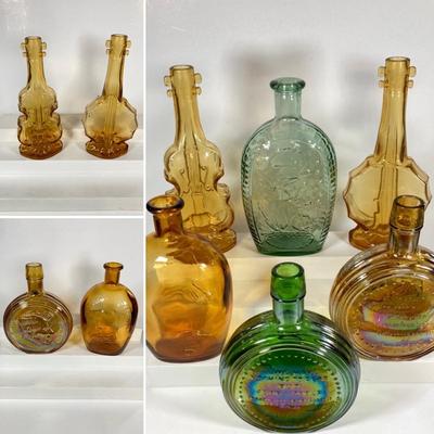 LOT 153: Amber and Green Glass Collection - Nello Gori, Wheaton and More