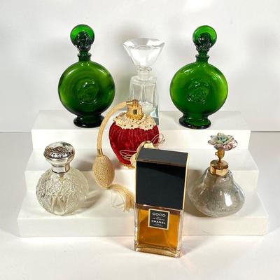 LOT 154: Vintage Perfume and Perfume Bottles - France Art Deco, DeVilbiss, Demi-Jour, Coco Chanel and More