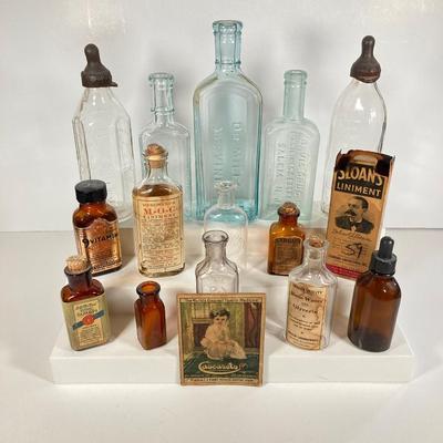 LOT 155: Vintage / Antique Apothecary Bottle Collection