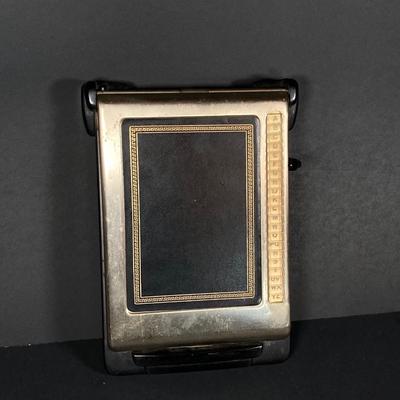 LOT 158: Vintage Telephone Message Center, Bates Cavalier List Finder and Three Telephone Bank / Tins