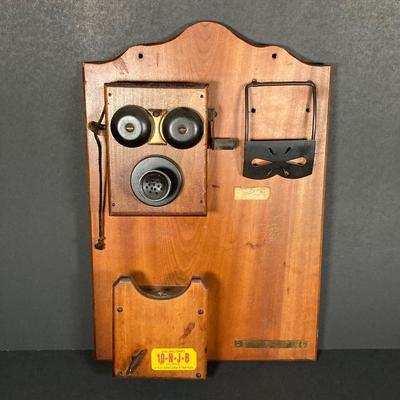 LOT 158: Vintage Telephone Message Center, Bates Cavalier List Finder and Three Telephone Bank / Tins