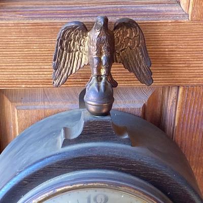 LOT 161: Vintage Alden Eight Day Banjo / George Washington Wall Clock with Key by The Sessions Clock Co