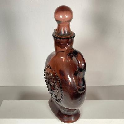 LOT 162: Colorful Glass Bottle Collection - Fislerville Glass Works Green Jenny Lind, Amethyst Colored, Violin Shaped, Wheaton Ink and More