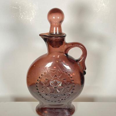 LOT 162: Colorful Glass Bottle Collection - Fislerville Glass Works Green Jenny Lind, Amethyst Colored, Violin Shaped, Wheaton Ink and More