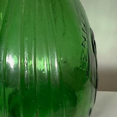 LOT 162: Colorful Glass Bottle Collection - Fislerville Glass Works Green Jenny Lind, Amethyst Colored, Violin Shaped, Wheaton Ink and More