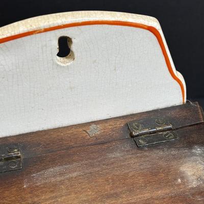 LOT 191: Antique Salt Box INGE w/Wooden Lid made in Germany, Wooden Box Grater w/Drawer & Vintage Metal Graters