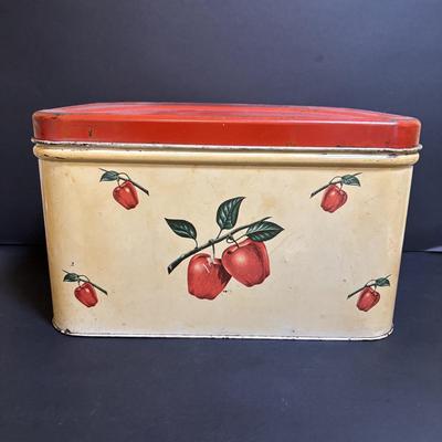 LOT 200: Vintage Metal Bread Box FILLED with Cookie Cutters
