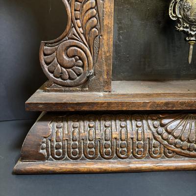 LOT 201: Antique Gingerbread Mantel Calendar Clock - Untested