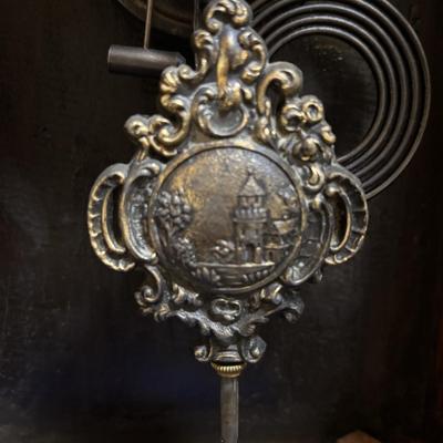 LOT 201: Antique Gingerbread Mantel Calendar Clock - Untested