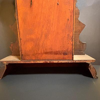 LOT 201: Antique Gingerbread Mantel Calendar Clock - Untested