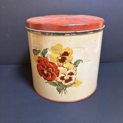 LOT 203: Antique Cast Iron Dover Egg Beater, Vintage Bread Tin, Graters, Utensils, Blown-out Eggs in Wire Basket