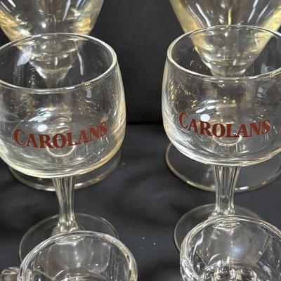 LOT 203: Collection Irish Coffee Glassware, Limited Edition Baileys Irish Creamer & Sugar Bowl, Novelty Shot Glasses Cobalt Blue...