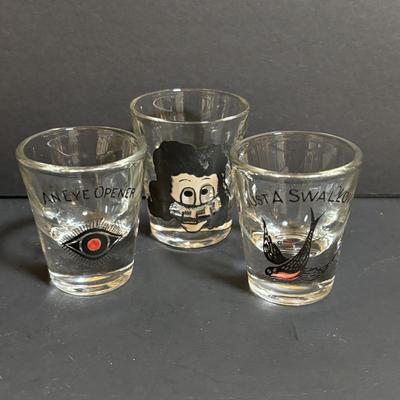 LOT 203: Collection Irish Coffee Glassware, Limited Edition Baileys Irish Creamer & Sugar Bowl, Novelty Shot Glasses Cobalt Blue...