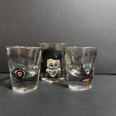 LOT 203: Collection Irish Coffee Glassware, Limited Edition Baileys Irish Creamer & Sugar Bowl, Novelty Shot Glasses Cobalt Blue...