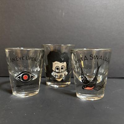 LOT 203: Collection Irish Coffee Glassware, Limited Edition Baileys Irish Creamer & Sugar Bowl, Novelty Shot Glasses Cobalt Blue...