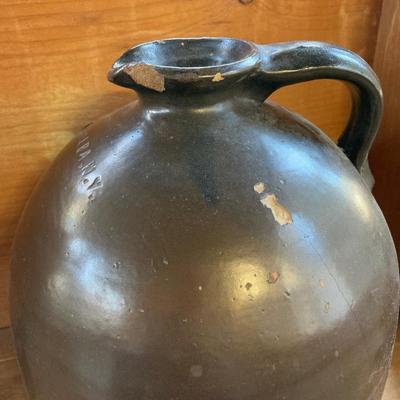 LOT 217: Pair of Stoneware Jugs - ELMIRA, N.Y. and No 2 Sherwood Bros