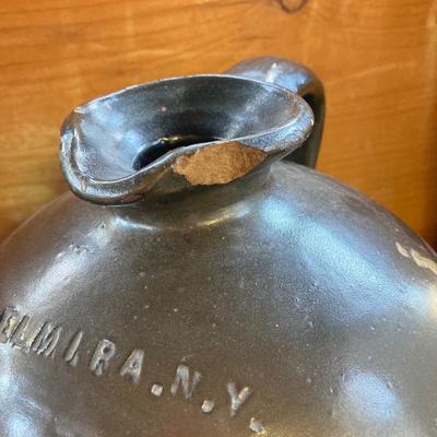 LOT 217: Pair of Stoneware Jugs - ELMIRA, N.Y. and No 2 Sherwood Bros