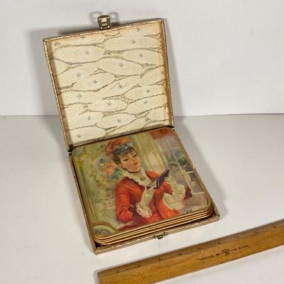 LOT 218: Vintage Collection - Purse Pin Money Bank, Trinket Boxes / Dishes, Win-El-Ware England Oversized Coasters, Decorative Mother...
