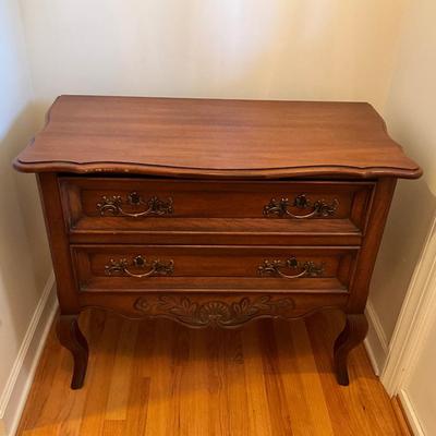 F1144 Vintage Heckman Two Drawer Dresser/ Stand