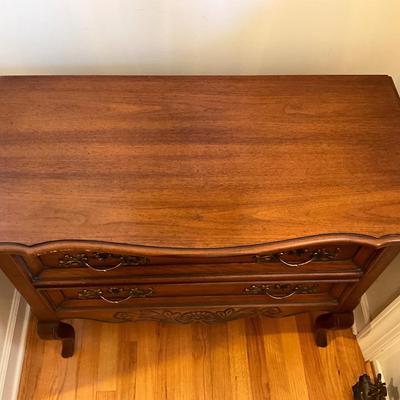F1144 Vintage Heckman Two Drawer Dresser/ Stand